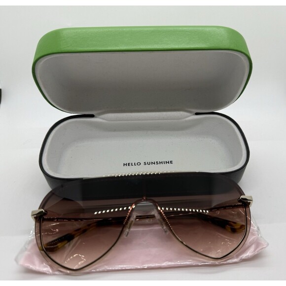 Diff Eyewear Imani Gold Brown Imani DE01-0637-GDBGN 139-145 + Kate Spade Case - Picture 12 of 16